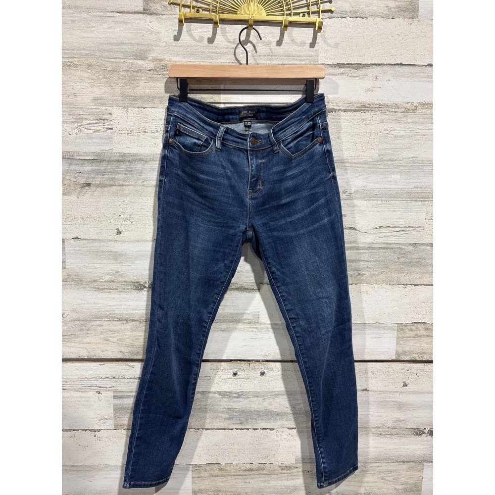 Judy Blue Skinny Jeans Women Size 11/30 Dark Wash Mid Rise Stretch Denim EUC